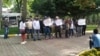 Türkmen aktiwistleriniň protest aksiýasy. Stambul, maý, 2020 