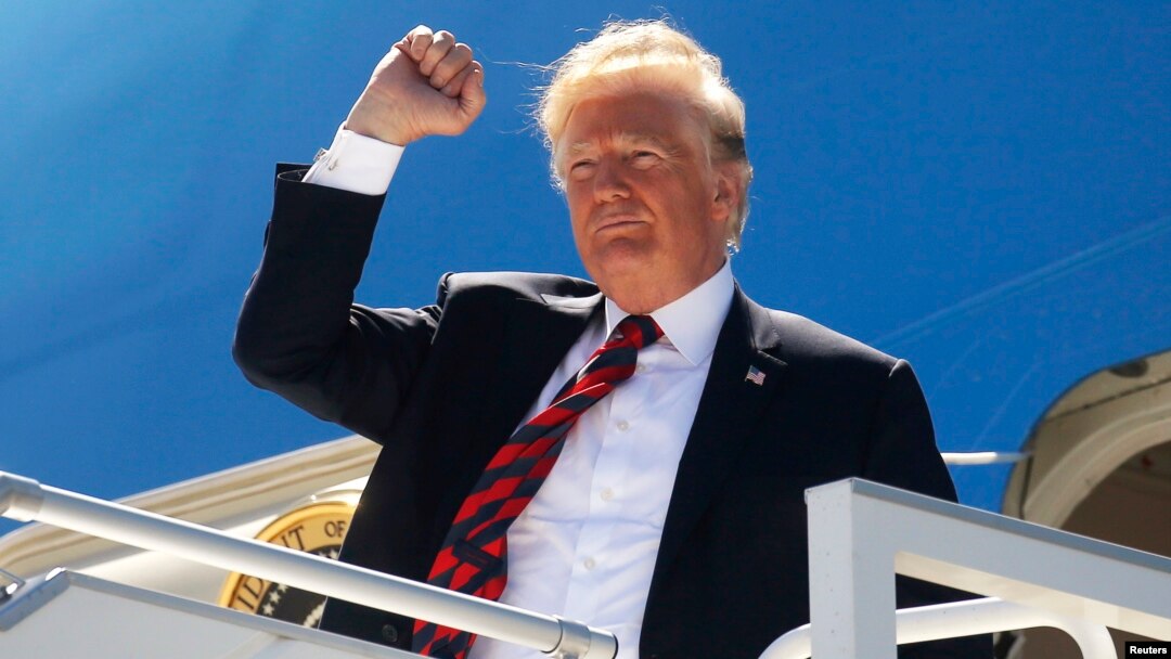 U.S. President Donald Trump arrives to attend the G7 summit in Quebec on June 8.