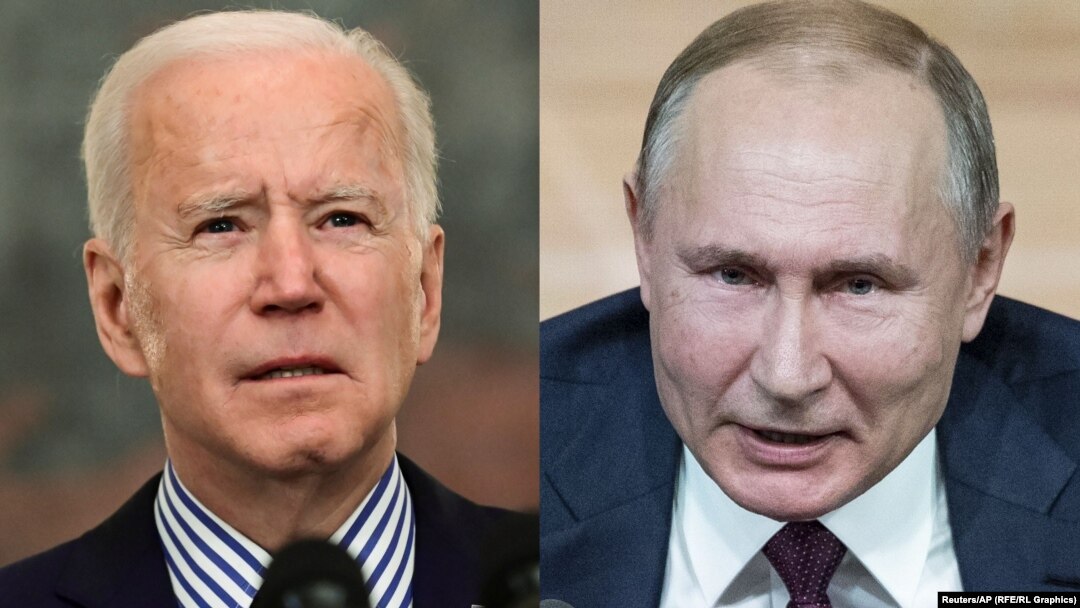 U.S. President Joe Biden (left) and Russian President Vladimir Putin (composite file photo)