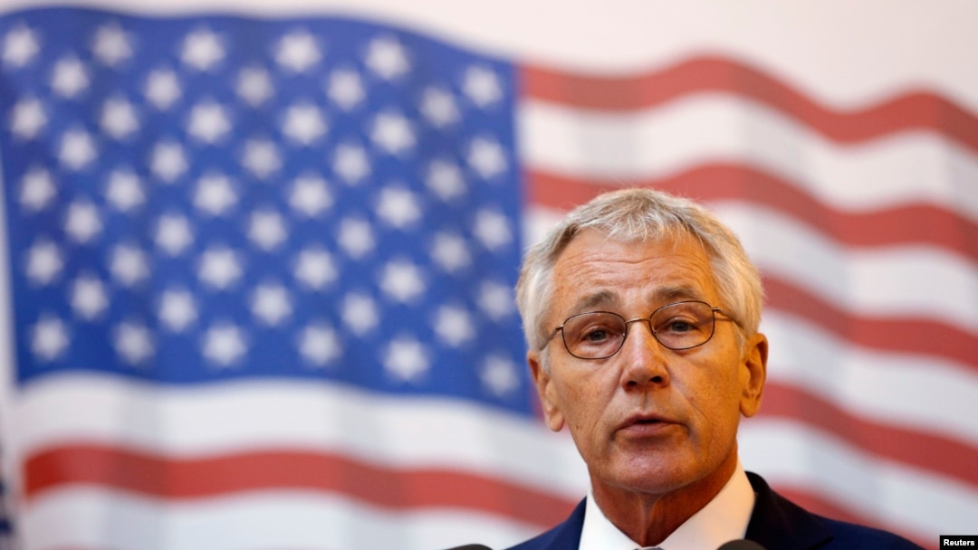 U.S. Defense Secretary Chuck Hagel says the Islamic State poses an "imminent threat" to U.S. interests and "must be defeated."